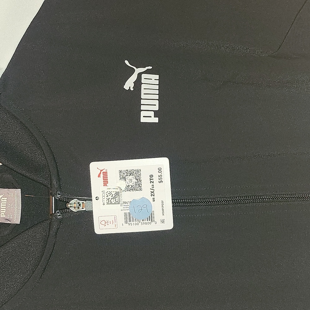 Puma Woman's black with white stripes NWT size 2x - Picture 2 of 5
